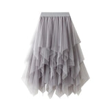 Mesh Dress Women's Long Mid-Term 2025 Spring New Yarn Skirt High-Waisted Thin Skirt