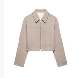 Women's Explosive Characters Twill Short Coat + Straight Trousers Fashion