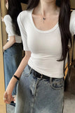 Thin Half-Sleeved T-Shirt Women's Summer 2024 New Fashion Style Design Minority Lazy And Relaxed