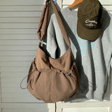 Shirring String Big Shoulder Crossbody BagOutfit