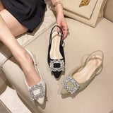 Small Fragrant High Heeled Sandals Fashion Wearing Fairy Shoes 2025 New Summer Drill Tip Point Single