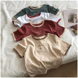 Zingj Slim Short-Sleeved T-Shirt Women 2024 Summer New Bottom Shirt Students Casual Korean Version Jacket Women's