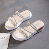 Leisure Sandals Slippers And Two Pearl Water Drill Flat Bottom 2025