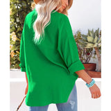Spring Green Button Up Shirts Women Cotton Long Sleeve Blouses Korean Office Lady Blouse Summer Basic White Blue Tops