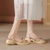 Tall Heel Sandals Female Summer 2025 New Fashion Fashion With Skirt French Thick Heel Thick Bottom Roman