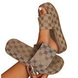 Zingj Large Size Thick Bottom Female Slippers 2024 New Plum Embroidery Pine Cake Bottom Casual Female