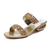 Wear Stylish Cool Slippers Women 2025 Summer Water Drill Glides One Shoe Two Wear Women