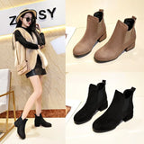 Boots Women's New Round Head Velvet Face Thick And Short Boots For 2025 Autumn And Winter Martin Boots Chelsea