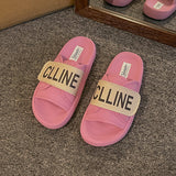 Casual Word Lazy Slippers Women 2025 New Fashion Thick-Soled Magic Stick Sandals Wearing High-End