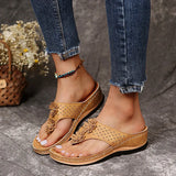Code 2025 Summer Word Drag Flower Loose Bottom Slippers Large Size Casual Women Rubber Sandals Thick