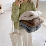 Coat Women's Autumn And Winter Loose Wear Complex 2025 New Short Top Knitted Cardigan