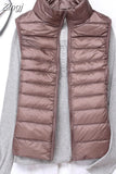 Winter women's Down Vest Fashion Female Sleeveless Coat Ladies Jacket Vest Warm Down Jacket for Women