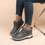 Short-Bodied Snow Boots Women's Large-Size Winter New Canvas Plus Velvet Thicken Large Size Women's Boots Cotton