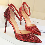 Shoes Heels 2022 New Woman Pumps Sequins High Heels Women Shoes Fashion Ladies Shoes Gold Sliver Stiletto Heels