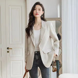 Zingj And Autumn Suit Jacket Female 2024 Spring And Autumn New Korean Version Of Fashion Slim Korean Version Of Free Hot Small Suit Jacket Female
