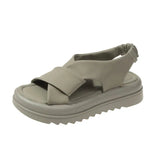 2025 New Fashion Cross-Platform Sandals Women's Simple Solid Color Trend Light Casual Beach