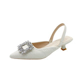Sandals Women's 2025 New Fairy Wind French Gentlewater Diamond Head Stumbling With Coarse Heel Single