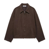 Women's Clothing Explosion Fashion Street Retro Style Simple Collar Hair
