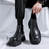 2025 New Youth Tooling High Top Foot Round Head Middle Tube Thick Bottom Middle Heel Martin
