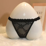 Thong Female Feel Transparent Lace Solid Color Lady T Trousers T Trousers Airable Low-Waist Thin