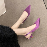 Women 2025 New Women's Shoes Summer Korean Version Of The Sharp Head In The Heel Tight-Set Feet Fashion Sandals