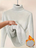 Thicken High-Neck Sweater Temperament Inside To Keep Warm Jacket