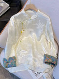 Chinese White Shirt Woman 2025 New Fascination Chinese Style With Shirt Tang Plate Buckle Acetic Acid