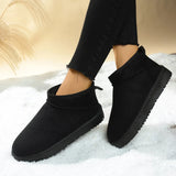 With Thick Thick Snow Boots Women Thick Bottoms To Keep Warm Winter Cloth Round Cotton Shoes