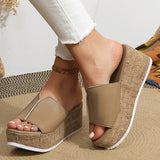 One-Size-Color Thick-Low Slippers Women 2025 New Casual Fashion Toe-Slope And