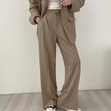 Zingj And Autumn New Blazer Female British Wind Casual Versatile Blue Small Medium Long Suit
