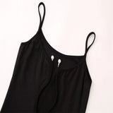 Women's New French Retro Style Style Bodybry Design Black Steel Ring Hanging
