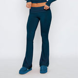 New Casual Wind Low-Rise Horn Pants Fashion Thin Solid Pants Set