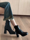 Skinny Martin Boots Fried Street Small Short Boots Thick And High-Sight Waterproof Waterproof Stage Autumn And Winter New Chelsea