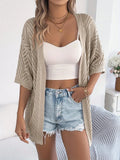 Summer Short-Sleeved Bohemian Thin Knitted Cardigan Women's