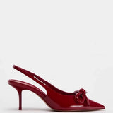 New Back Empty Single Shoes Women's Fine Heel High-Heeled Shoes Tip-In-Word Sandals Spring And Autumn Name