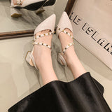 Bag Head Sandals Women's Coarse Heel 2025 Spring And Summer New Willow Roman Fashion Lacquered Leather Tip Bee Slope And