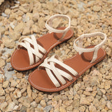 Roman Sandals Women 2025 Summer New Wearing Fashion Anti-Slip Woven Beach Cool