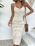 New Beach Hooded Jersey Knitted Sexy Sling Dress Sunscreen