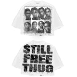 Cool Boy New English Before And After Printing 毛棉 Five-Sleeved T-Shirt Round Collar