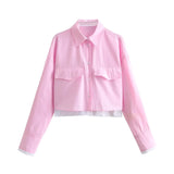 And Winter New Short Style Splicing Design Loose Fashion Shirt