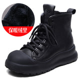 Cowhedular Retro Martin Boots Women 2025 Autumn And Winter New Set Of Leisure Short Boots With Round Head High-Top