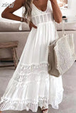 White Long Dress Women Spaghetti Strap Off Shoulder Dress Female Sexy Backless Dress Ladies Hollow Out Tassel Maxi