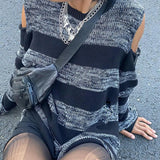 Cold Shoulder Striped Downtown SweaterOutfit