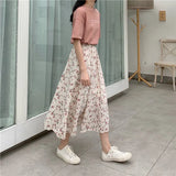 Zingj Skirt A Word Broken Flower Fairy Super Fairy Fairy Fairy Small And Fresh Thin Temperament Long Skirt In The Summer Of