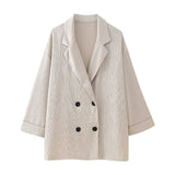 Explosion Women's Ins Wrinkled Blazer Casual Trousers