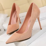 Shoes 2022 New Women Pumps Suede High Heels Shoes Fashion Office Shoes Stiletto Party Shoes Female Comfort Women