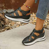 Casual Magic Stickers Women 2025 Summer And Autumn New Large Size Loose Cake Thick Soles Of High Women's