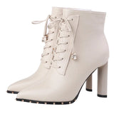 Black High Hedley Boots Women 2025 New Autumn/Winter With Pointed Boots Side Zipper Coarse And Martin