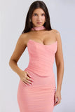 Corset And Bodycon Maxi Skirt With Neckerchief Set-Outfit