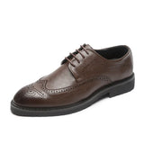 Style Leather Shoes Black Korean Version British Casual Business Summer Teen Shoes